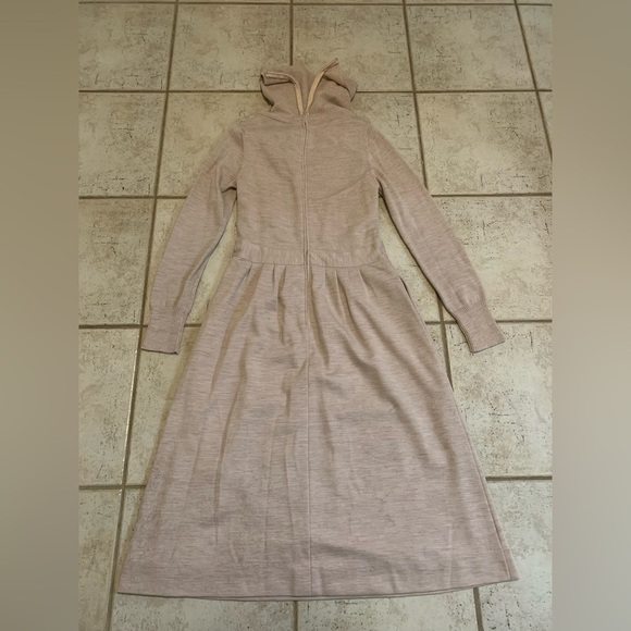 Vintage 70s Ciaro 100% Wool Turtleneck Knit Sweater Dress Size 12 - Picture 2 of 12